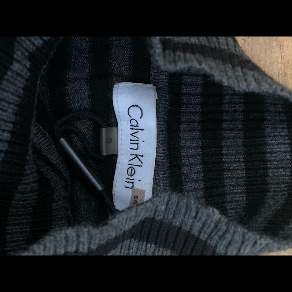 Calvin Klein Striped black/grey Turtle Neck